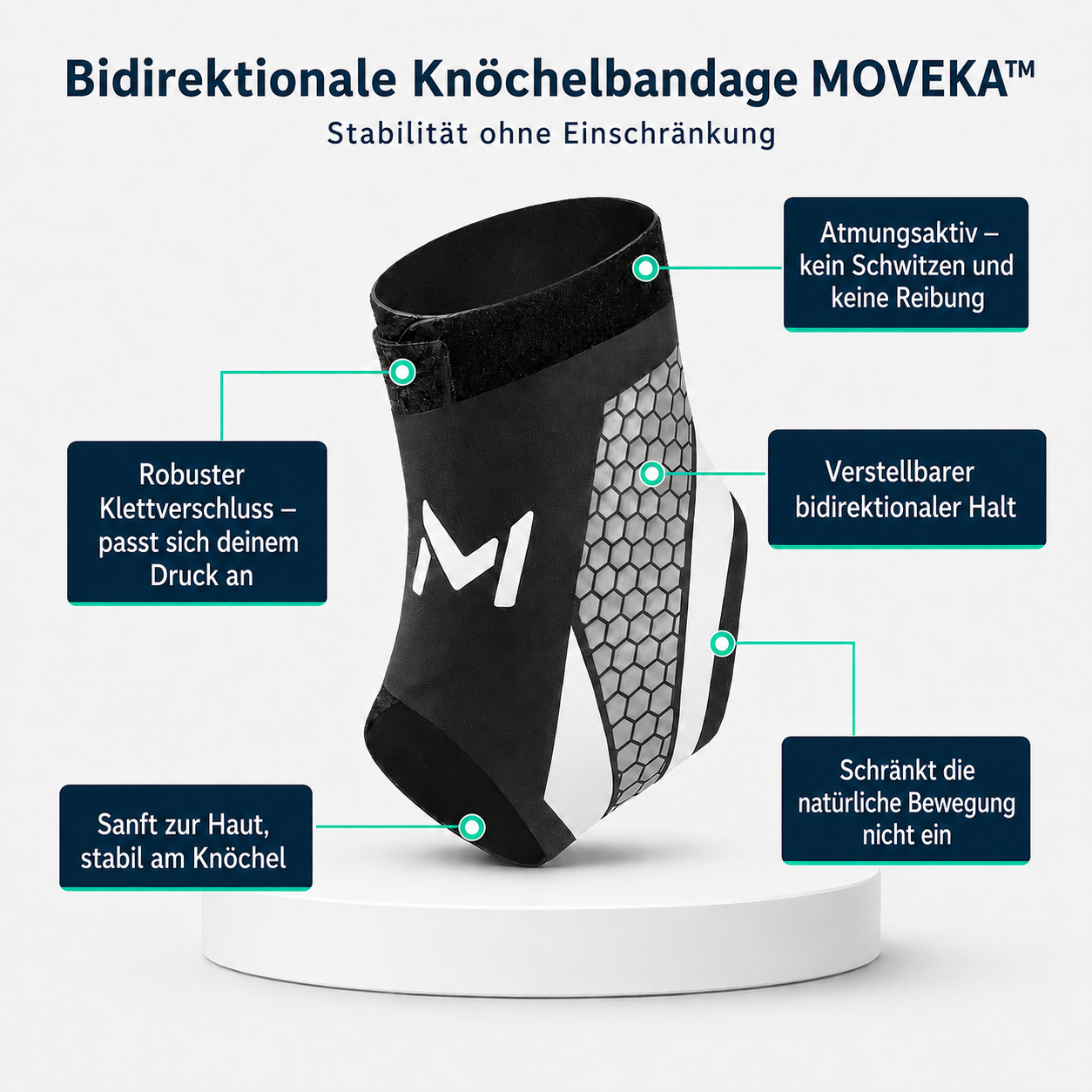 MOVEKA™ – Verstellbare Sprunggelenkbandage